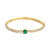 Metal Inlaid Zircon Geometric Style Women's Light Luxury Bracelet