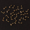 Metal Inlaid Zircon Letters Styling Earring For Women