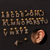 Metal Inlaid Zircon Letters Styling Earring For Women