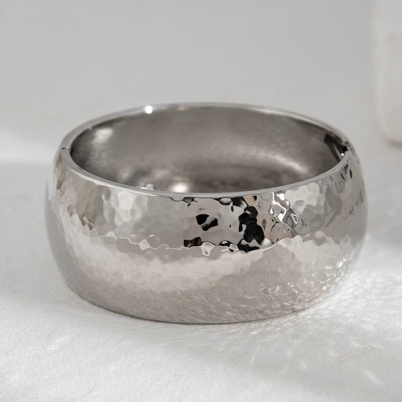 Metal Ins Style Geometric Electroplated Wide Bracelet