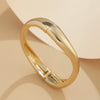Metal Ins Style Smooth Hug Bracelet For Women With Electroplating