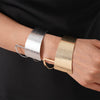 Metal Irregular Geometric Style Bracelets For Women With Electroplating Processing