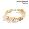 Metal Irregular Lava Electroplated Open Bracelet For Women