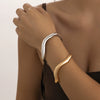 Metal Irregular Lava Electroplated Open Bracelet For Women