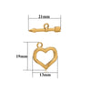 Metal Jewelry Accessories Heart Pattern Vacuum Plating Diy Valentine Necklace Bracelet