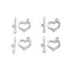 Metal Jewelry Accessories Heart Pattern Vacuum Plating Diy Valentine Necklace Bracelet