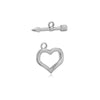 Metal Jewelry Accessories Heart Pattern Vacuum Plating Diy Valentine Necklace Bracelet