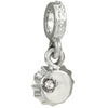 Metal Jewelry Accessories Hollow Rose Flower And Heart Shaped Padlock Two In One Charm Electroplated With Totem Pattern