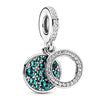 Metal Jewelry Accessories Hollow Rose Flower And Heart Shaped Padlock Two In One Charm Electroplated With Totem Pattern