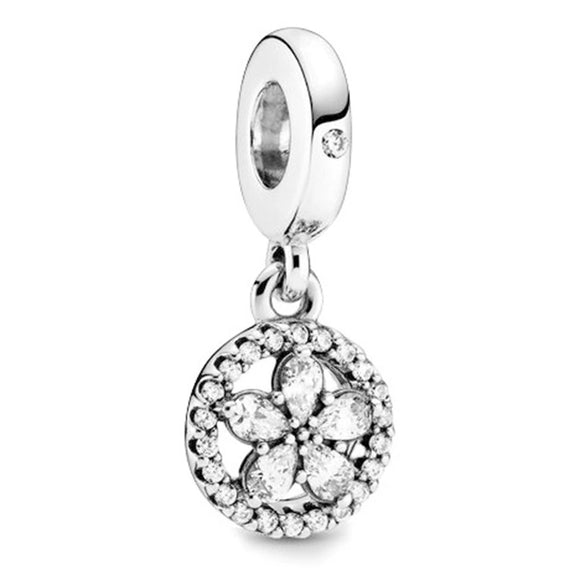 Metal Jewelry Accessories Hollow Rose Flower And Heart Shaped Padlock Two In One Charm Electroplated With Totem Pattern