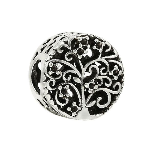 Metal Jewelry Accessories Hollow Rose Flower And Heart Shaped Padlock Two In One Charm Electroplated With Totem Pattern