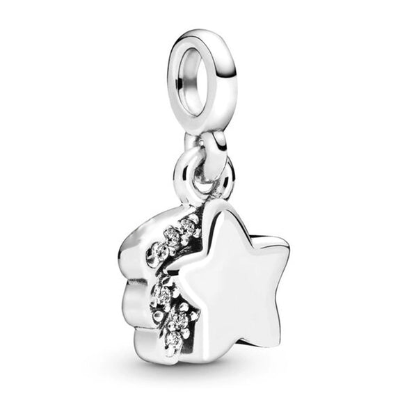 Metal Jewelry Accessories Hollow Rose Flower And Heart Shaped Padlock Two In One Charm Electroplated With Totem Pattern