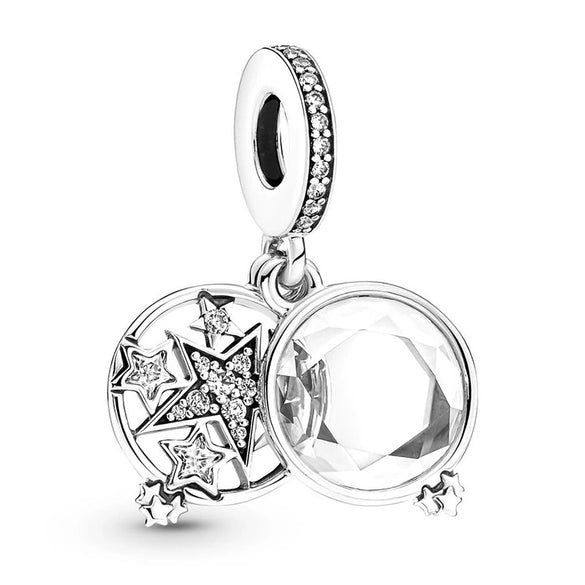 Metal Jewelry Accessories Hollow Rose Flower And Heart Shaped Padlock Two In One Charm Electroplated With Totem Pattern