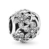 Metal Jewelry Accessories Hollow Rose Flower And Heart Shaped Padlock Two In One Charm Electroplated With Totem Pattern