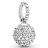 Metal Jewelry Accessories With Silver Rhinestone And Diamondembedded Beaded Pendant Totem Pattern Electroplating Process
