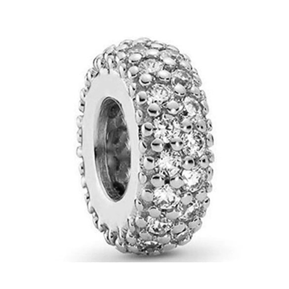 Metal Jewelry Accessories With Silver Rhinestone And Diamondembedded Beaded Pendant Totem Pattern Electroplating Process