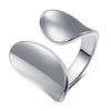 Metal Jewelry Open Couple Ring Punk Retro Style Heart Shape Alloy Electroplated