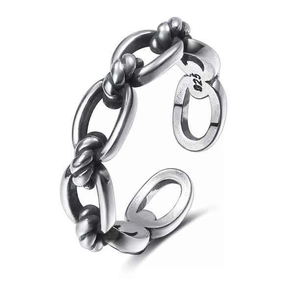 Metal Jewelry Open Couple Ring Punk Retro Style Heart Shape Alloy Electroplated