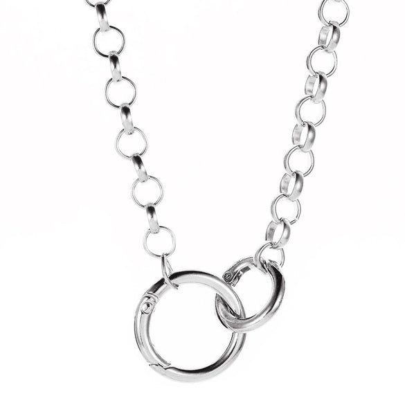 Metal Jewelry Set Electroplating Ins Style Regular Chain Necklace Earrings Hand Accessories Punk Hip Hop For Women