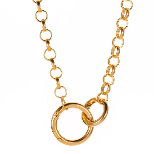 Metal Jewelry Set Electroplating Ins Style Regular Chain Necklace Earrings Hand Accessories Punk Hip Hop For Women
