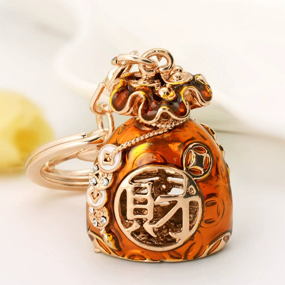 Metal Key Chain Ring With Hua Dan Wu Sheng Styling For Women's Bag Pendant Creative Gift