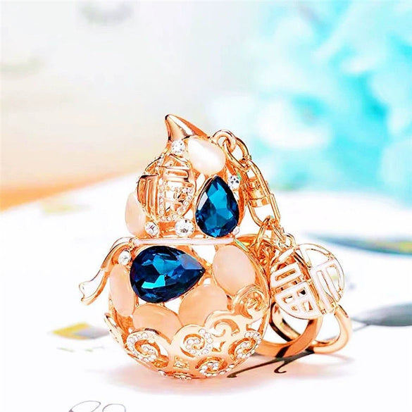 Metal Key Chain Ring With Hua Dan Wu Sheng Styling For Women's Bag Pendant Creative Gift
