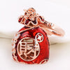 Metal Key Chain Ring With Hua Dan Wu Sheng Styling For Women's Bag Pendant Creative Gift