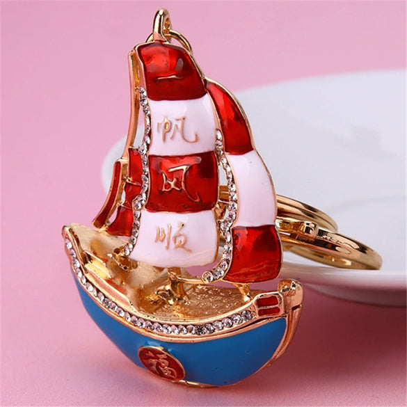 Metal Key Chain Ring With Hua Dan Wu Sheng Styling For Women's Bag Pendant Creative Gift