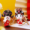 Metal Key Chain Ring With Hua Dan Wu Sheng Styling For Women's Bag Pendant Creative Gift