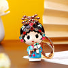 Metal Key Chain Ring With Hua Dan Wu Sheng Styling For Women's Bag Pendant Creative Gift