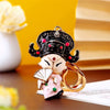 Metal Key Chain Ring With Hua Dan Wu Sheng Styling For Women's Bag Pendant Creative Gift