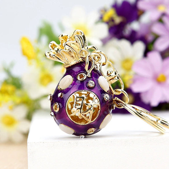 Metal Key Chain Ring With Hua Dan Wu Sheng Styling For Women's Bag Pendant Creative Gift