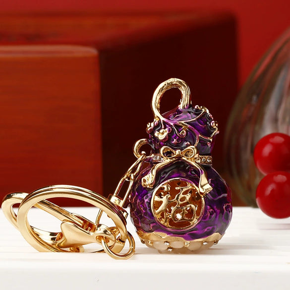 Metal Key Chain Ring With Hua Dan Wu Sheng Styling For Women's Bag Pendant Creative Gift