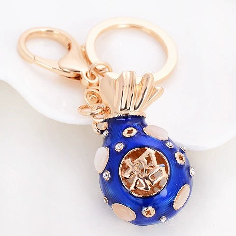 Metal Key Chain Ring With Hua Dan Wu Sheng Styling For Women's Bag Pendant Creative Gift