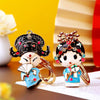 Metal Key Chain Ring With Hua Dan Wu Sheng Styling For Women's Bag Pendant Creative Gift