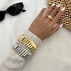 Metal Knotted Smooth Ins Style Geometric Electroplated Bracelet