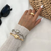 Metal Knotted Smooth Ins Style Geometric Electroplated Bracelet