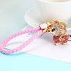 Metal Lamb Rhinestone Keychain Bag Pendant
