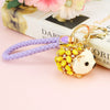 Metal Lamb Rhinestone Keychain Bag Pendant