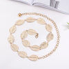 Metal Leaf Belt Waist Chain Female Dress Accessories