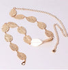 Metal Leaf Belt Waist Chain Female Dress Accessories