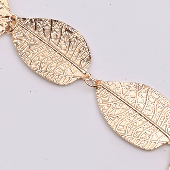 Metal Leaf Belt Waist Chain Female Dress Accessories