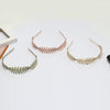 Metal Leaf Headbands Baroque Style Electroplated Hair Accessories