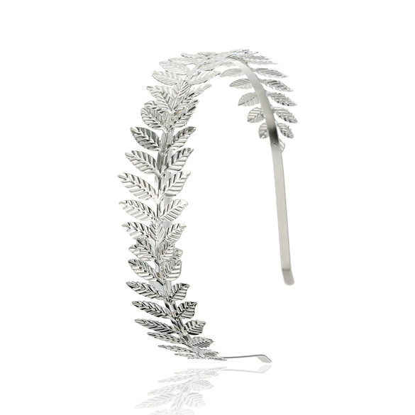 Metal Leaf Headbands Baroque Style Electroplated Hair Accessories
