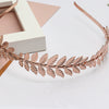 Metal Leaf Headbands Baroque Style Electroplated Hair Accessories