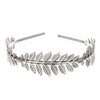 Metal Leaf Headbands Baroque Style Electroplated Hair Accessories