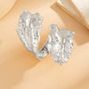 Metal Leaf Winding Exaggerated Wide Spring Opening Bracelet For Women Iron Electroplated Highend Design