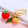 Metal Lion Rhinestone Creative Female Car Keychain Gift