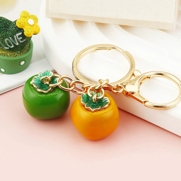 Metal Lion Rhinestone Creative Female Car Keychain Gift