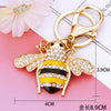 Metal Little Bee Insect Car Keychain For Women Diamondencrusted Pastoral Style